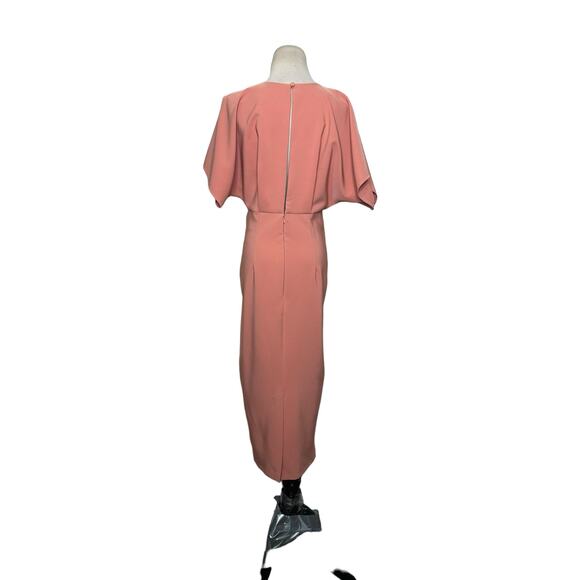 Asos melon short sleeves front pleated midi dress size 6 - Picture 8 of 16